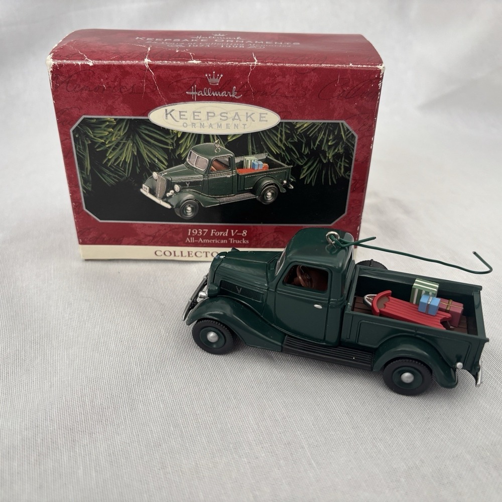 1998 Hallmark Keepsake Ornament 1937 Ford V-8 4th in‎ All-American Trucks Series